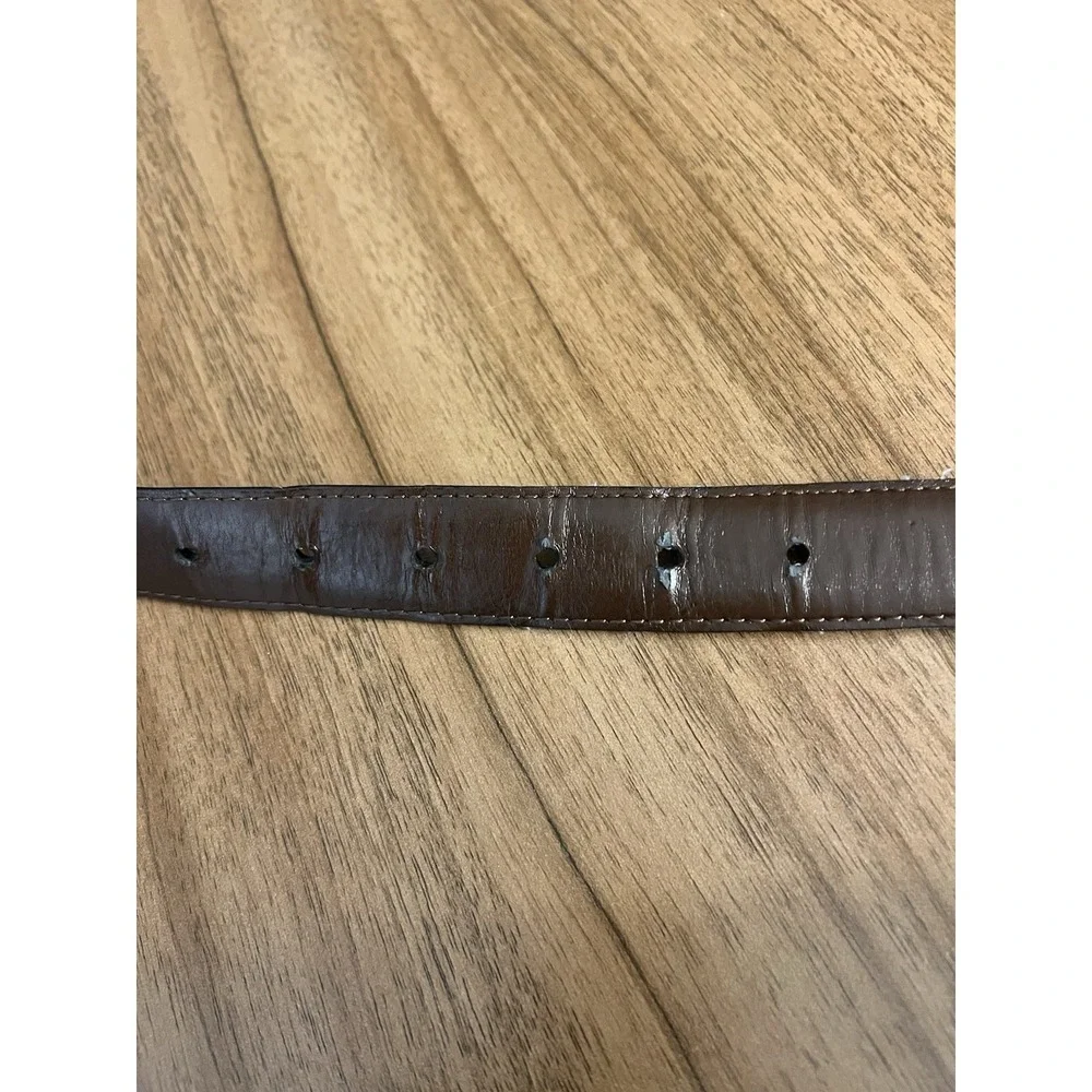 2 in 1 Reversible‎ Men's Belt Brown and Black Faux Leather Sz 48